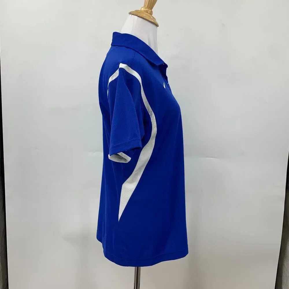 Nike Polo Shirt Womens M Medium Athletic Blue USA Archery Easton Foundations Top